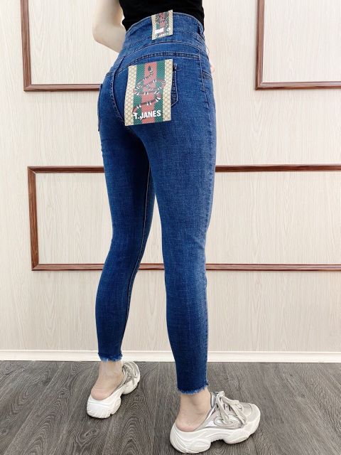 Quần jean nữ cạp cao 5khuy mẫu mới freeship | BigBuy360 - bigbuy360.vn