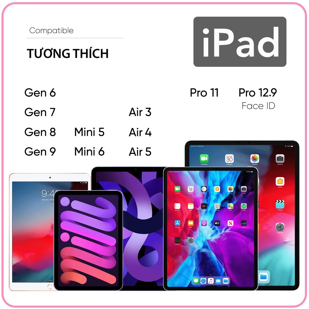 Bút cảm ứng cho iPad 2018 - Tính năng Tì tay và Cảm ứng nghiêng - SP Mới BH 1 Năm