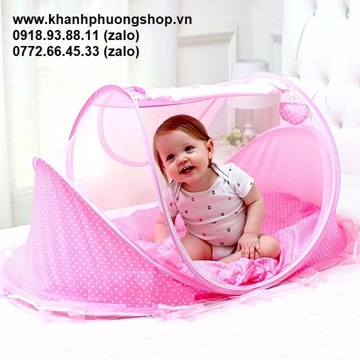 Mùng chụp cho bé - mùng chụp có nệm cho bé