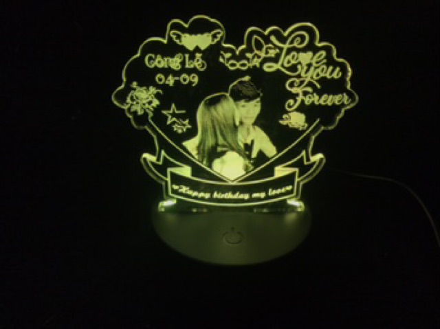 Đèn Led 3D, quà tặng theo yêu cầu ~ Happy Birthday My Love