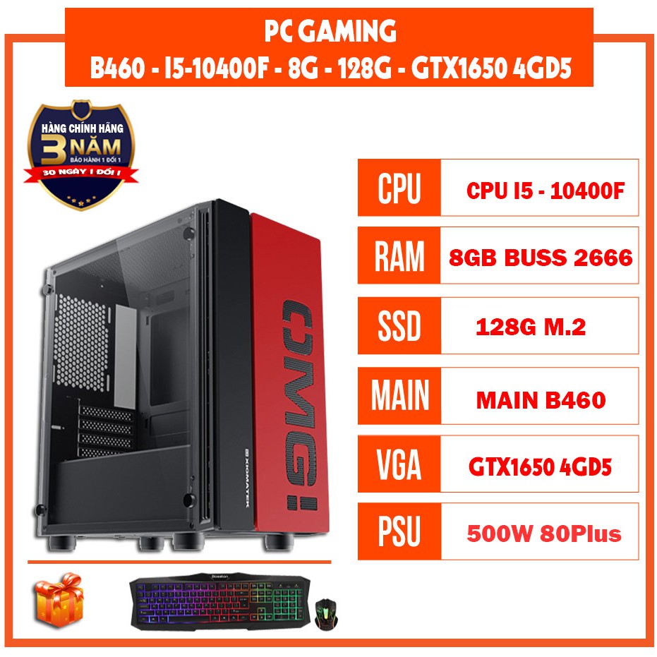 PC i5 10400F/B460/8GB RAM/128GB SSD/GTX1650 4GD5/500W | BigBuy360 - bigbuy360.vn