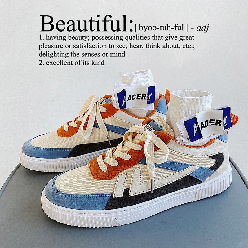 Giày thể thao vải canvas cổ thấp thời trang phong cách hồng kông cho nam 2021