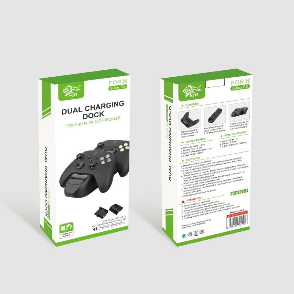 Đế sạc kép cho bộ điều khiển trò chơi Xbox series S / X + 2 pin sạc bộ điều khiển trò chơi X3 / T3 có chức năng Bluetooth cho điện thoại thông minh, PC, laptop, Android, IOS Xbox 360 hoàn chỉnh Đóng gói-Kiểm soát BEST