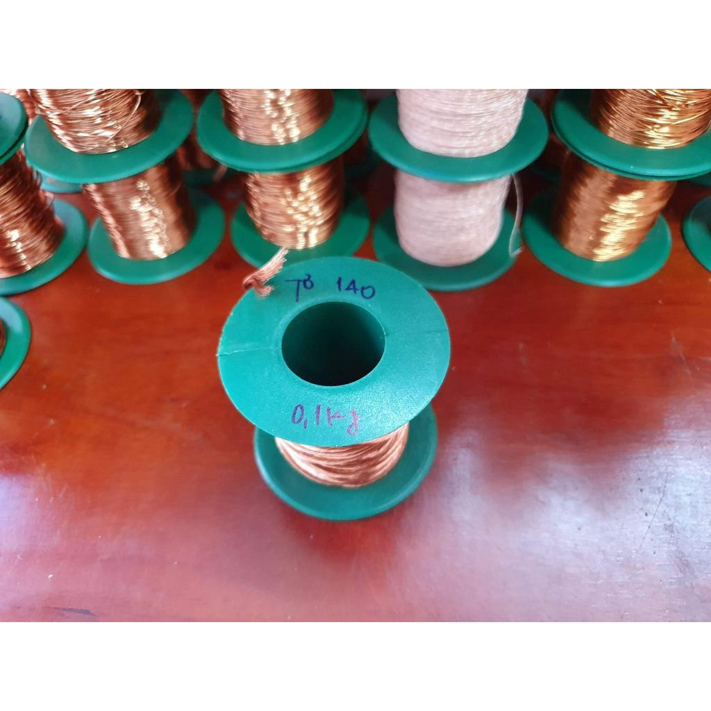 Dây đồng tơ 140 sợi, đồng bện (dây LIZT) quấn motor, biến áp (140 sợi x 0.1mm) - KL:100g