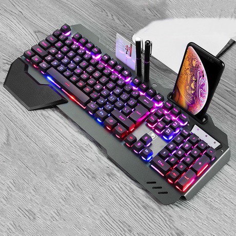 [GIÁ HỦY DIỆT] Bộ Bàn Phím Gaming K618 Và Chuột V5 Siêu Đẹp Led RGB 10 Chế Độ Cao Cấp