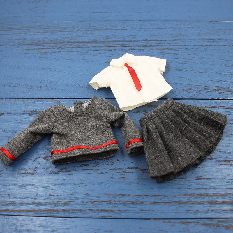 Blythe Nhỏ Ragdoll Quần Áo azone Lijia ob24 Nhỏ Ragdoll Trường Đồng Phục Thể Thao Phù Hợp Với