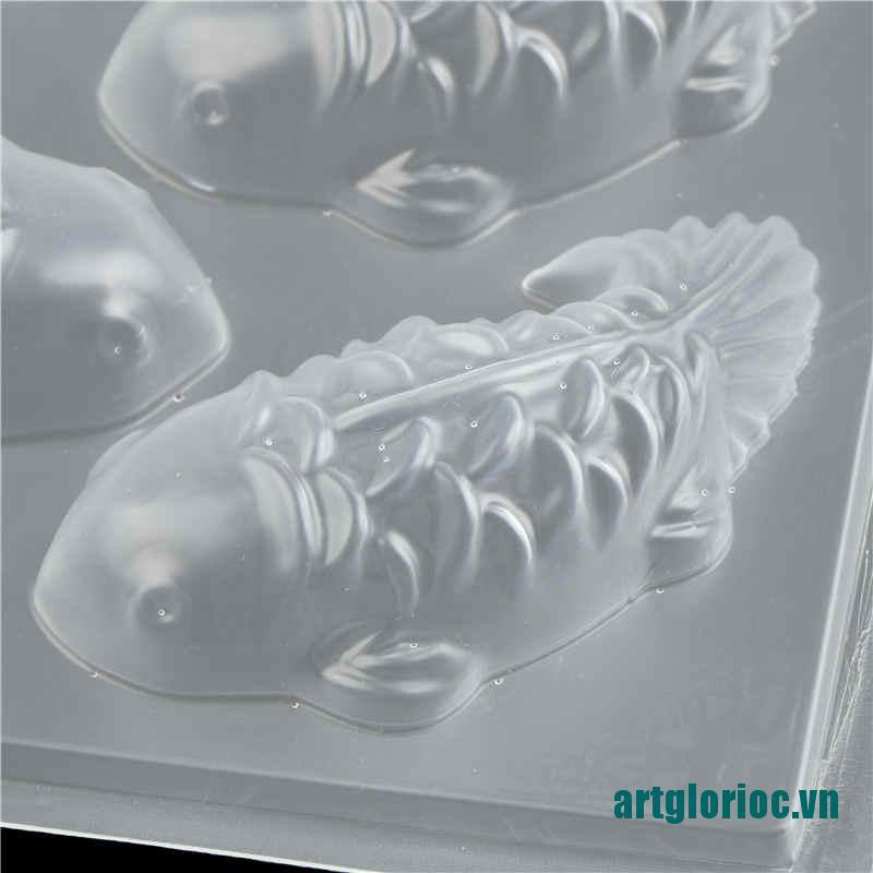 hot&3D Carp Fish Cake Chocolate Mould For Jelly Sugarcraft Rice Cake Baking Tools