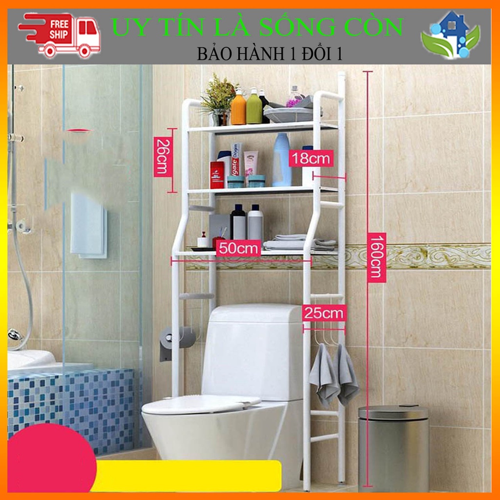 [Chứa nhiều đồ - Thu gọn không gian] Bộ kệ nhà tắm trên máy giặt và bồn cầu đa năng tiện lợi vô cùng