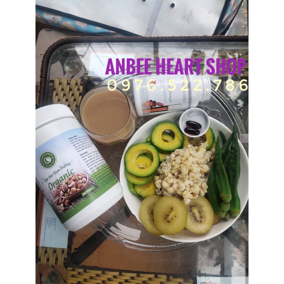 Sữa hạt dinh dưỡng Organic 500gr cung cấp 21 loại hạt dưỡng chất tốt cho tim mạch, cân bằng dưỡng chất cơ thể