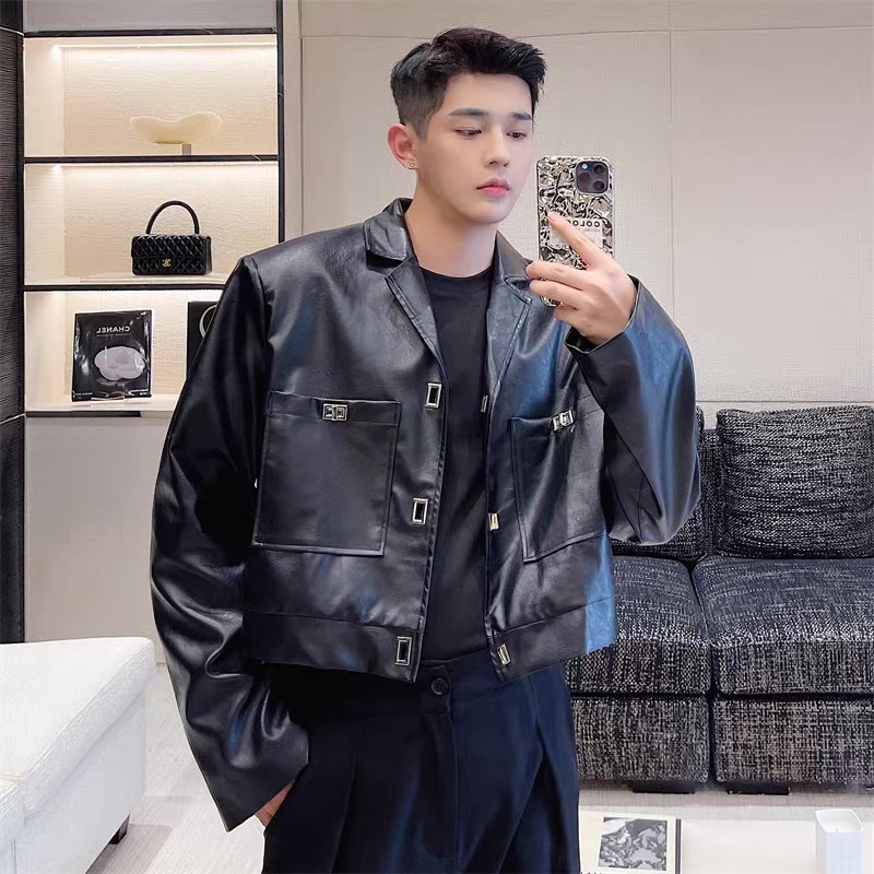 ÁO KHOÁC DA DÁNG NGẮN PHONG CÁCH TRẺ TRUNG CHO NAM |TAHISHOP|