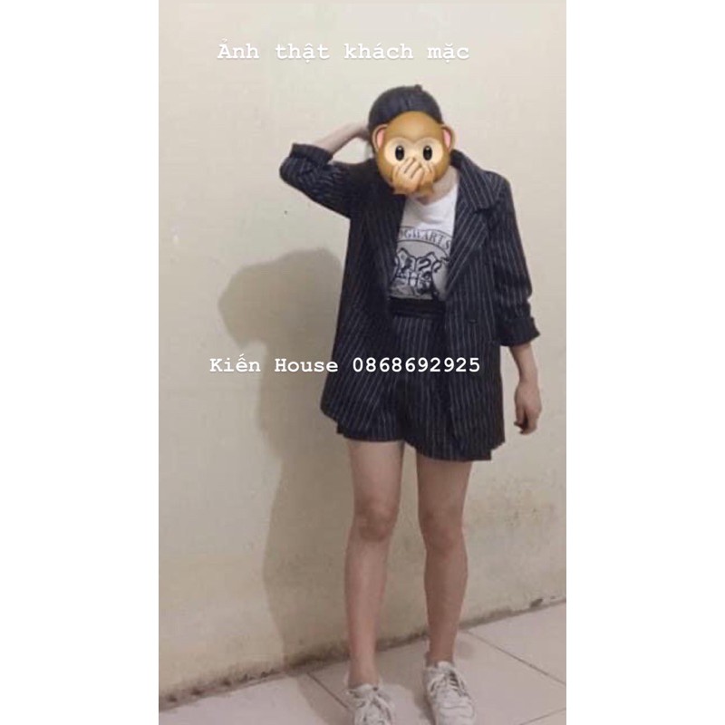 [Ảnh thật/Video] SET VEST/BLAZER KẺ SỌC HÀN QUỐC | BigBuy360 - bigbuy360.vn