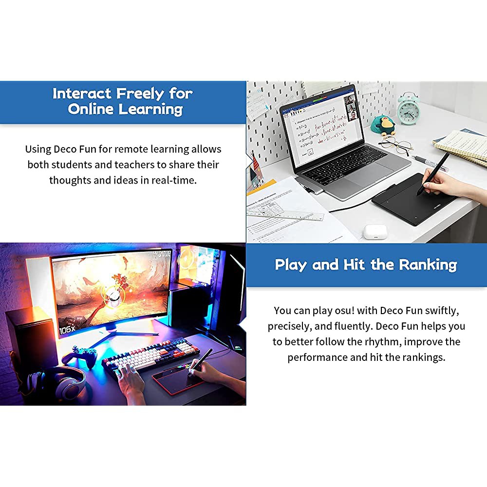 Bảng Vẽ Điện Tử Siêu Mỏng XP-Pen Deco Fun XS - Hàng Chính Hãng