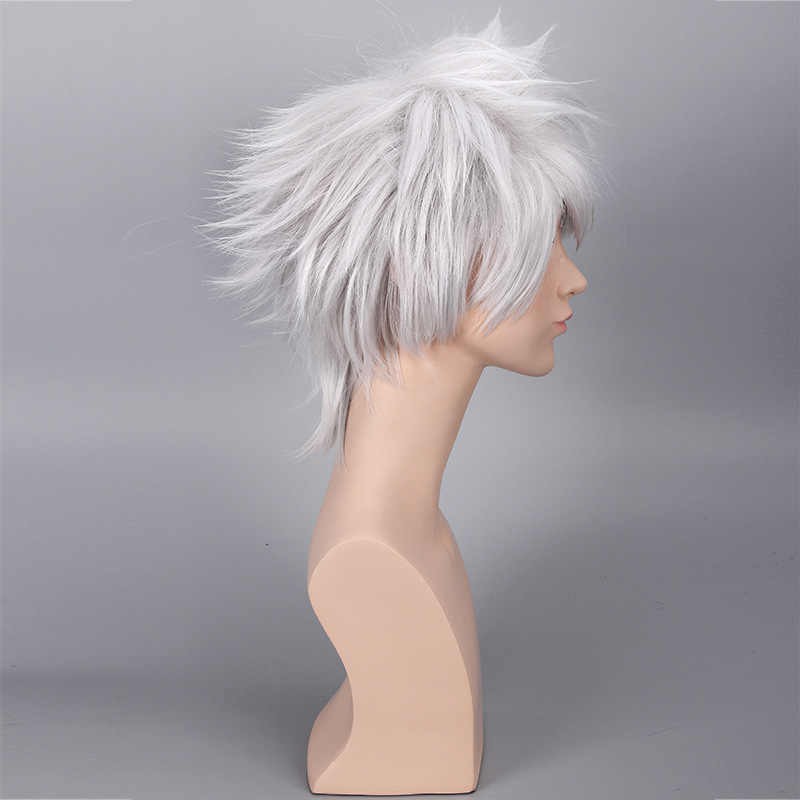 [sẵn] Wig/tóc giả cosplay Kakashi - Naruto màu trắng bạc [Miu Cosplay]