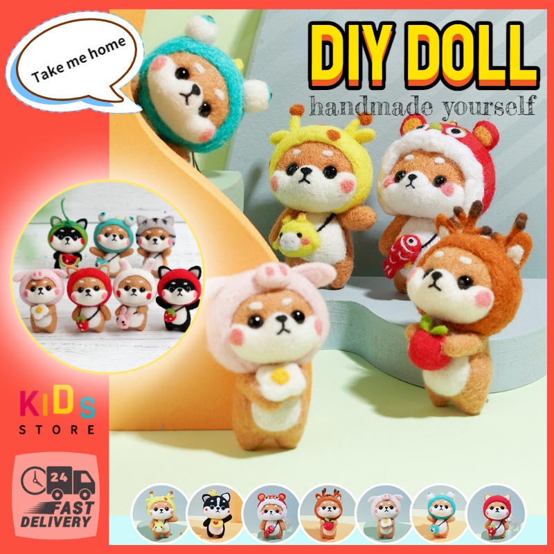 Búp Bê Nhồi Bông Bằng Len Làm Thủ Công diy len chọc