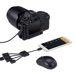 Cáp OTG 4 Đầu Chuyển Cho Android, Từ MicroUSB Sang USB