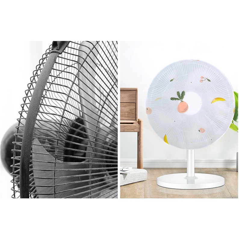 Vỏ bọc quạt chống bụi in hình động vật hoạt hình đáng yêu an toàn dành cho bé 88317