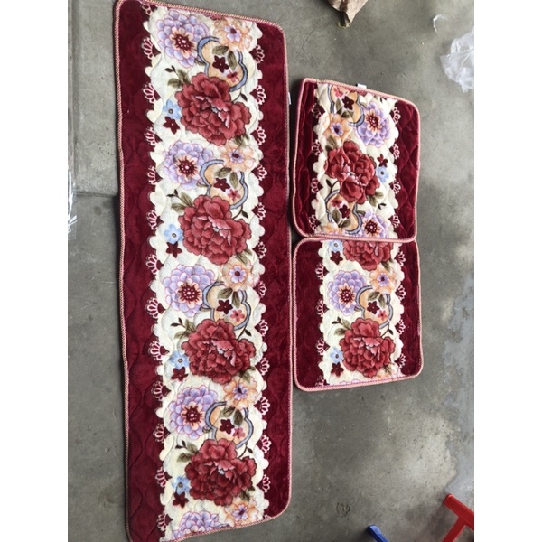 Bộ Thảm Ghế đệm ghế Nỉ Nhung Siêu Ấm - Thảm Ghế 2 ngắn 1 dài  Kích Thước 1m65x55cm