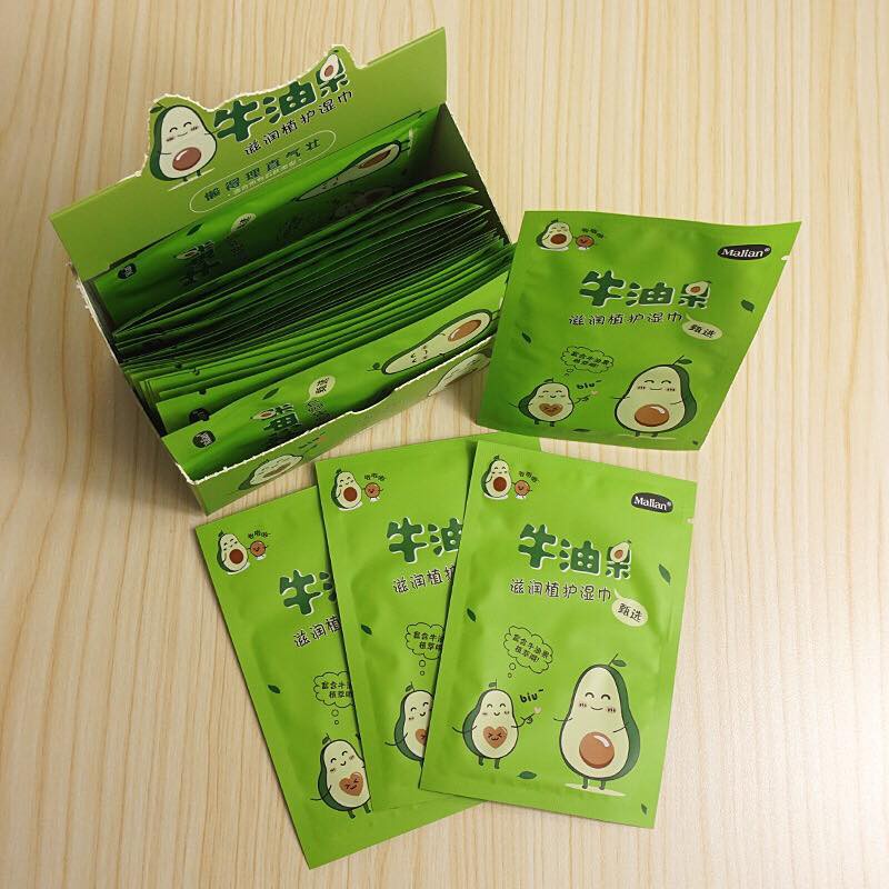 KHĂN GIẤY ƯỚT TẨY TRANG TINH CHẤT BƠ THEO GÓI TIỆN LỢI