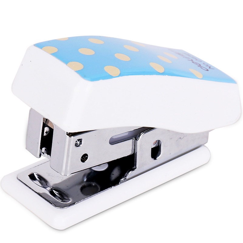Dập ghim Mini dễ thương Deli in hoa văn dễ thương kèm ghim Deli nhiều màu sắc