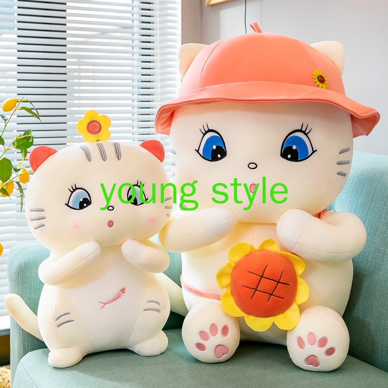 [Giá siêu rẻ] Gấu bông teddy hình mèo trắng, mèo trắng nhồi bông ngây thơ đáng yêu , hàng nhập khẩu cao cấp