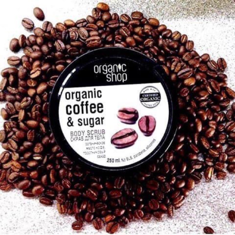 TẨY TẾ BÀO CHẾT BODY ORGANIC SHOP COFFEE &amp; SUGAR SCRUB 250ml (hàng chính hãng)