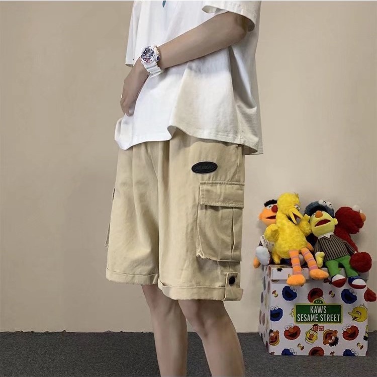 Quần Short Màu Trơn Nhiều Túi Phong Cách Hip Hop Thời Trang Mùa Hè Cho Nam