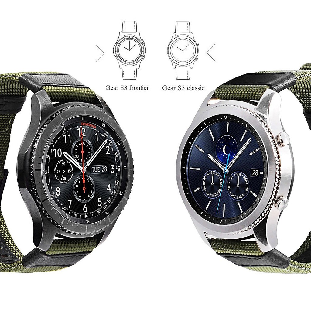 [HÀNG AUTH] Dây đồng hồ 22mm chuẩn quân đội NATO cho Galaxy Watch 46mm, Gear S3
