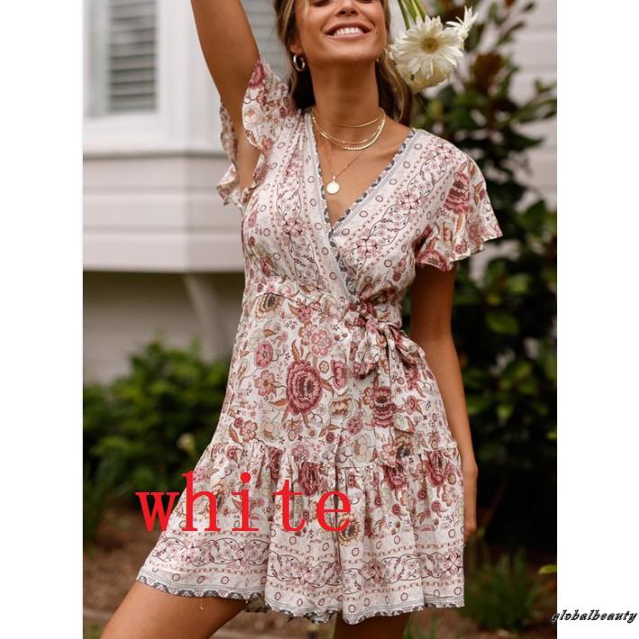 BღBღĐầm tay ngắn hoạ tiết hoa phong cách Bohomian