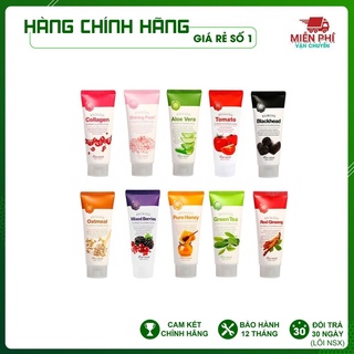Sữa rửa mặt puremind hàn quốc So Fresh Cleansing Foam 100ml colagen đỏ, trà xanh, lúa mạch, than hoạt tính