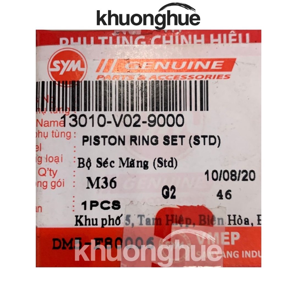 Bộ Xéc Măng STD  Xe Attila Xăng Cơ  Chính Hãng SYM