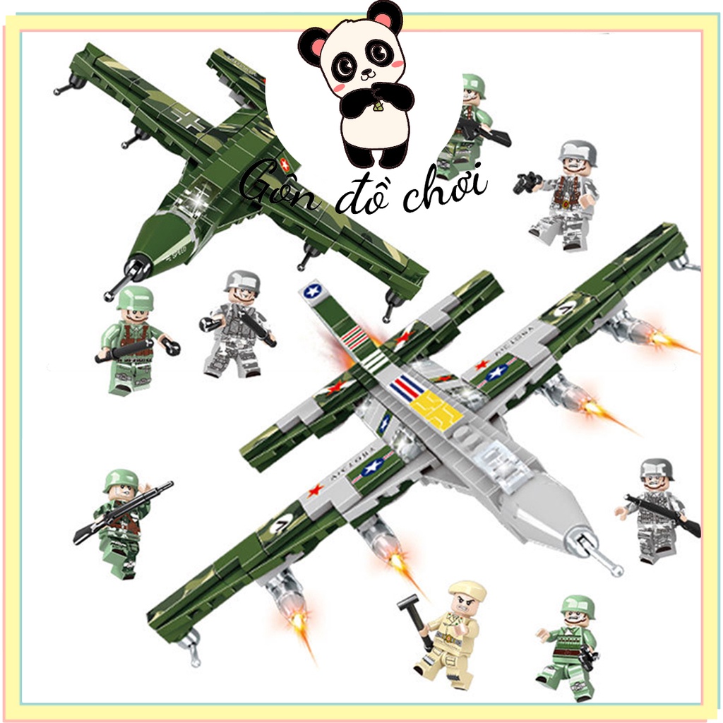 Lego Xếp Hình Cho Bé Trí Tuệ Đồ Chơi Siêu Máy Bay Chiến đấu Siêu Cấp 654 Chi Tiết 8 Trong 1 Gôn đồ chơi