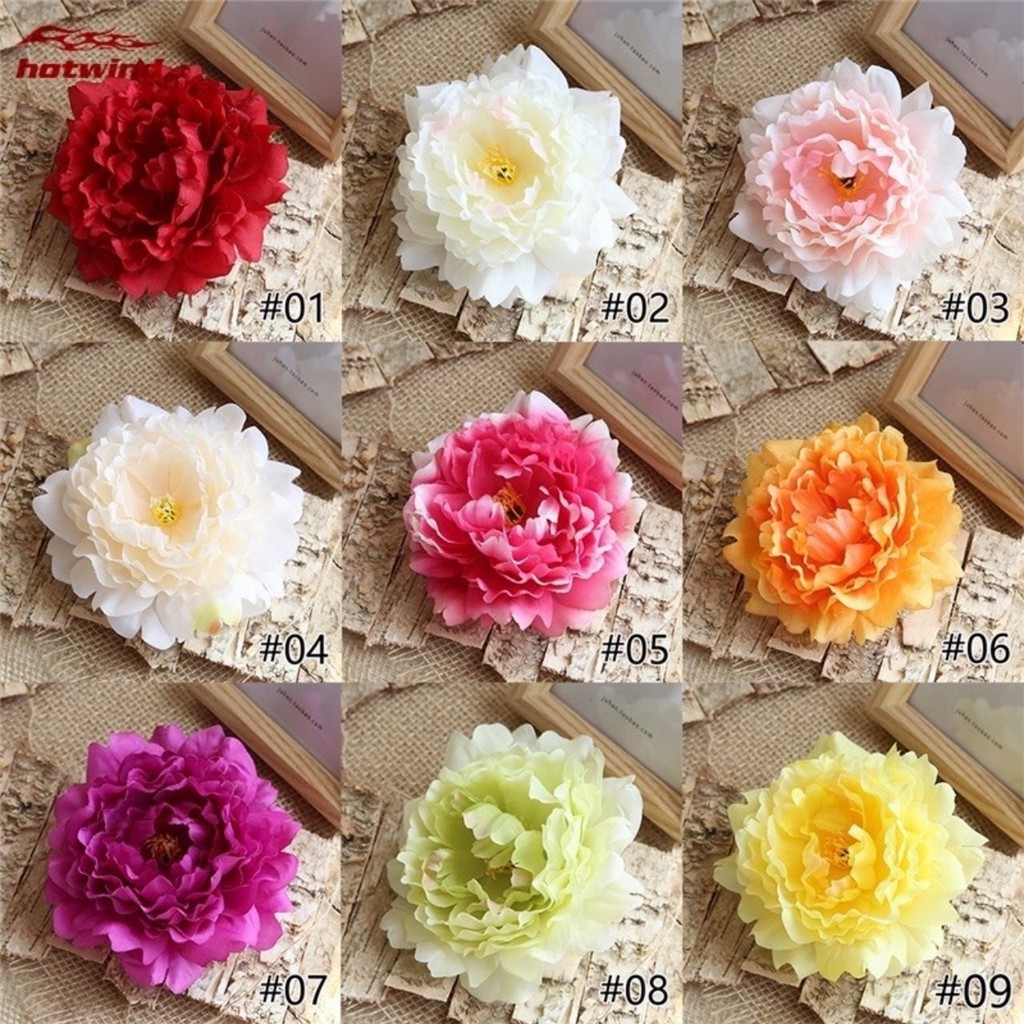 Bông hoa mẫu đơn giả loại to 12cm làm tháp oản, trang trí hoặc làm đồ handmade cực đẹp