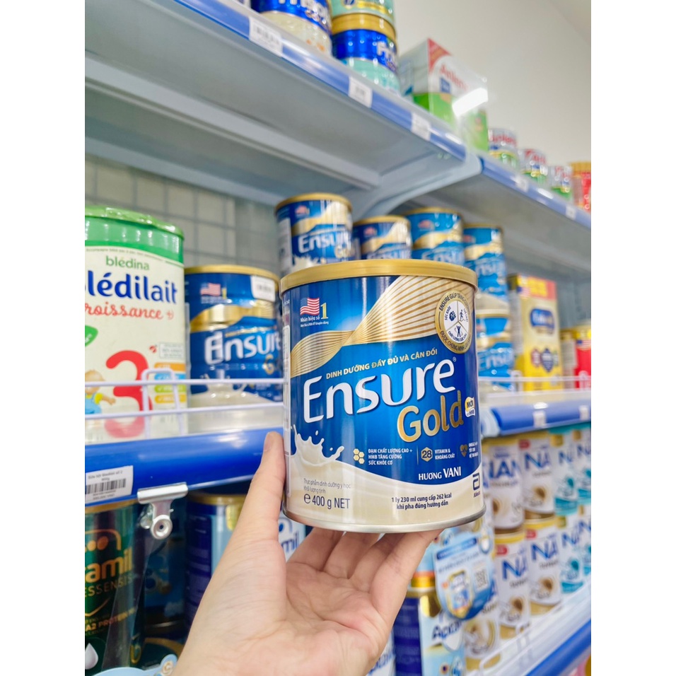 Sữa Ensure Gold Hương Vani Lon 400gr Lon 850gr Cho Người Suy Dinh Dưỡng Thiếu Chất Người Lớn Tuổi