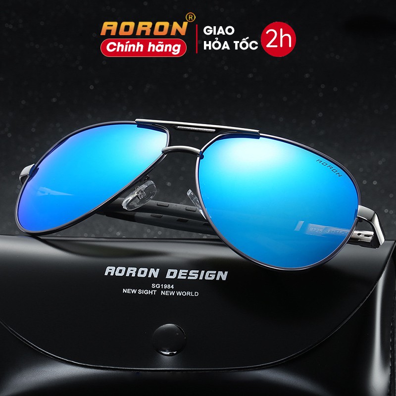 Kính Mát Nam Phân Cực Polarized gọng vuông chống chói , chống lóa đi xe đi phượt  AK037 - AORON