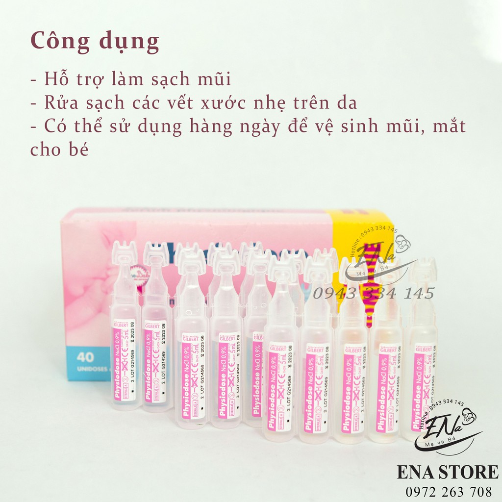 Fysoline - Nước muối sinh lý Pháp - Vệ sinh mắt, mũi, miệng cho bé