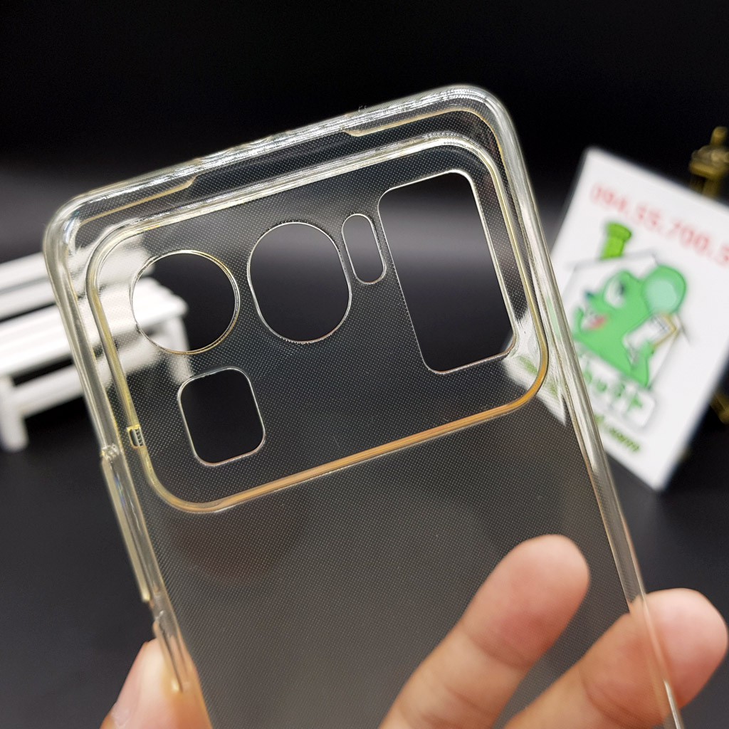 [Loại Tốt][Ảnh Thật] Ốp lưng Xiaomi Mi 11 Ultra Silicon Vàng Gold Trong Suốt