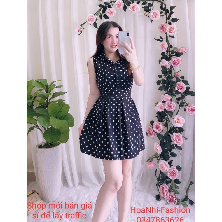 Đầm nữ cổ sơ mi kèm quần đùi trong | BigBuy360 - bigbuy360.vn