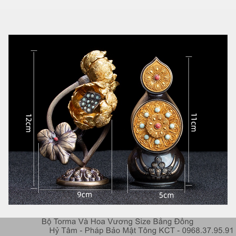 |Size To| Bộ Torma Và Hoa Vương Bằng Đồng