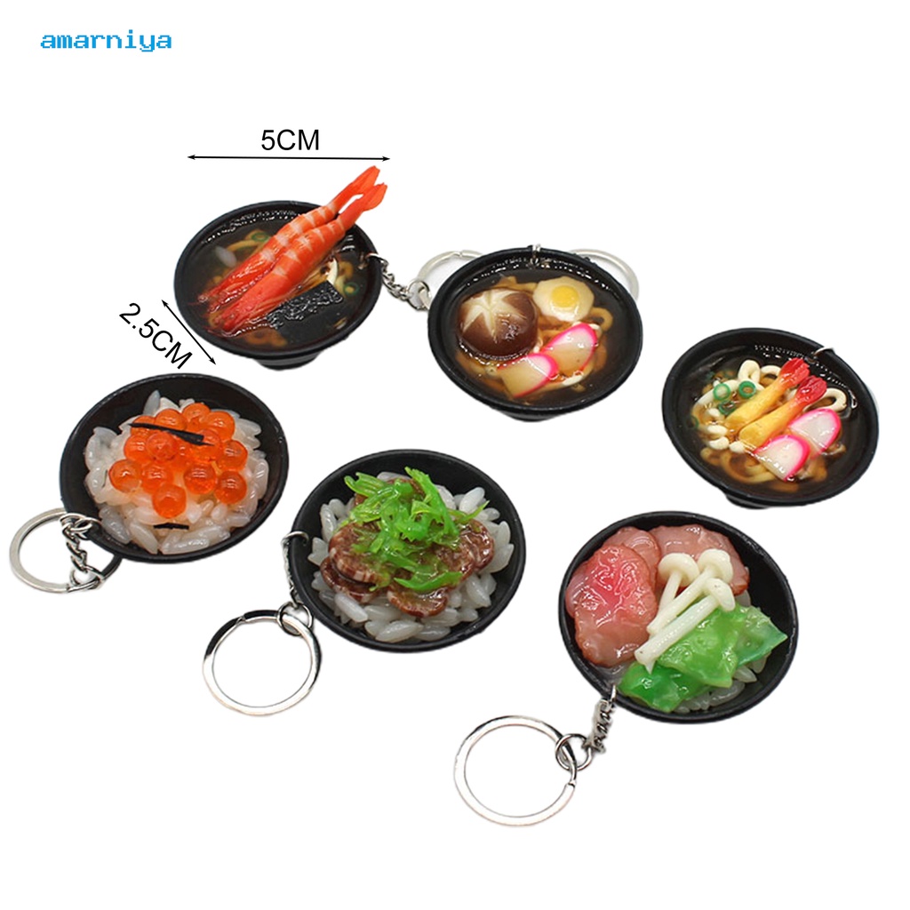 Móc khóa mô phỏng thức ăn sống động cho nhà búp bê