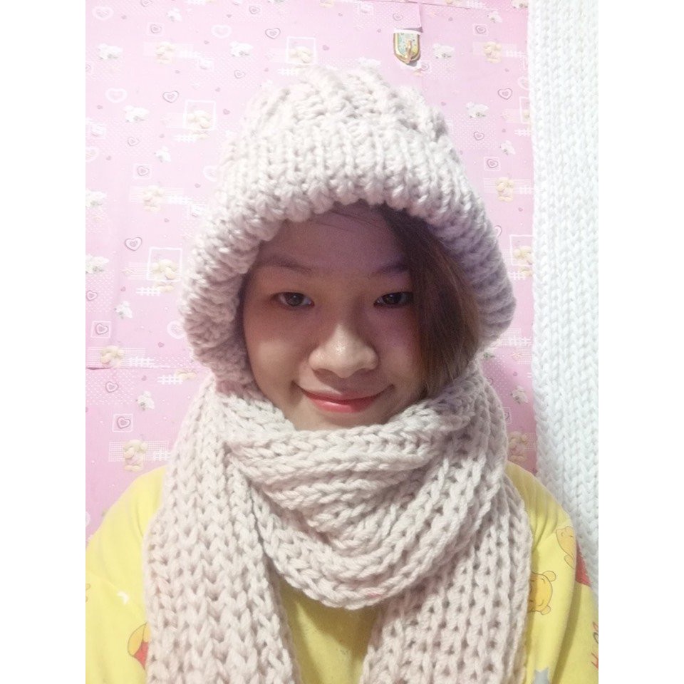 Bộ khăn mũ len đan tay - Sản phẩm handmade cẩn thận từng mũi - Quà tặng thủ công ý nghĩa