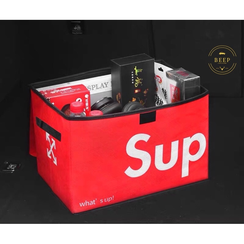 Hộp đựng đồ để cốp xe ô tô có thể gấp gọn Supreme tiện dụng, trẻ trung, phong cách.