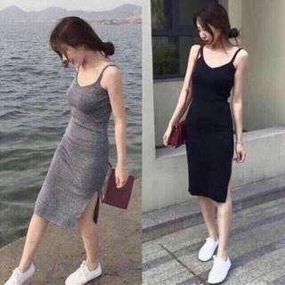 Đầm thun 2 dây