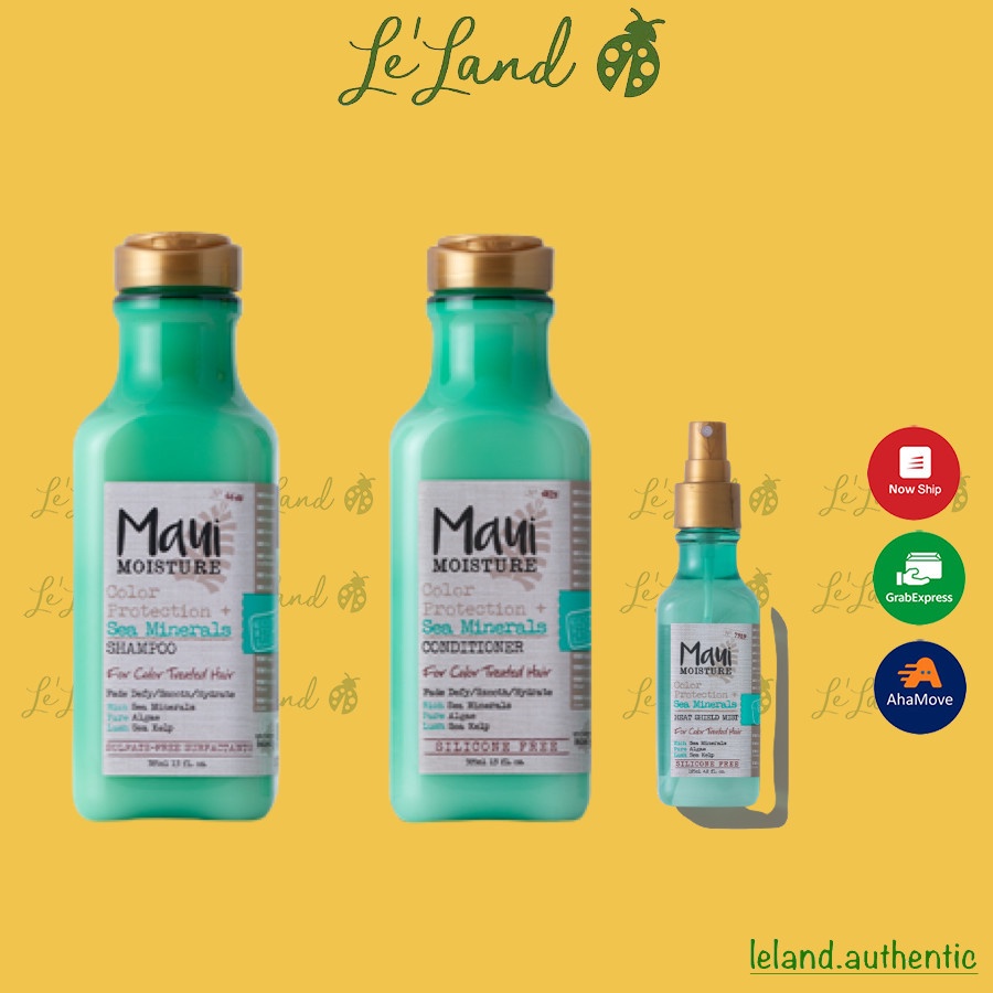 Set gội xả  cho toc nhuom Maui Moisture Color Protection + Sea Minerals 385ml/ chai