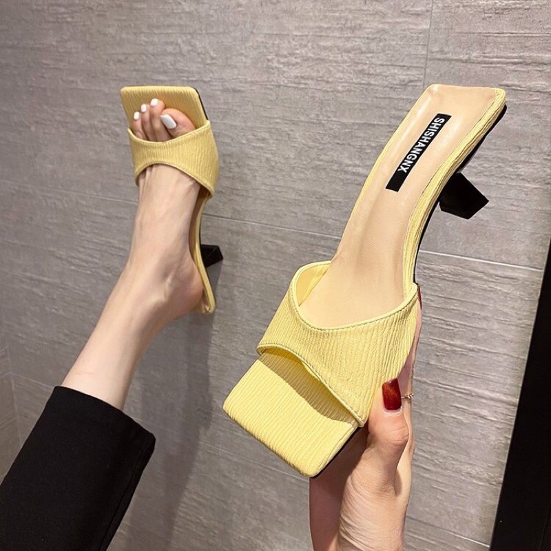 Guốc Nữ Thời Trang Mũi Vuông Hót Trend
