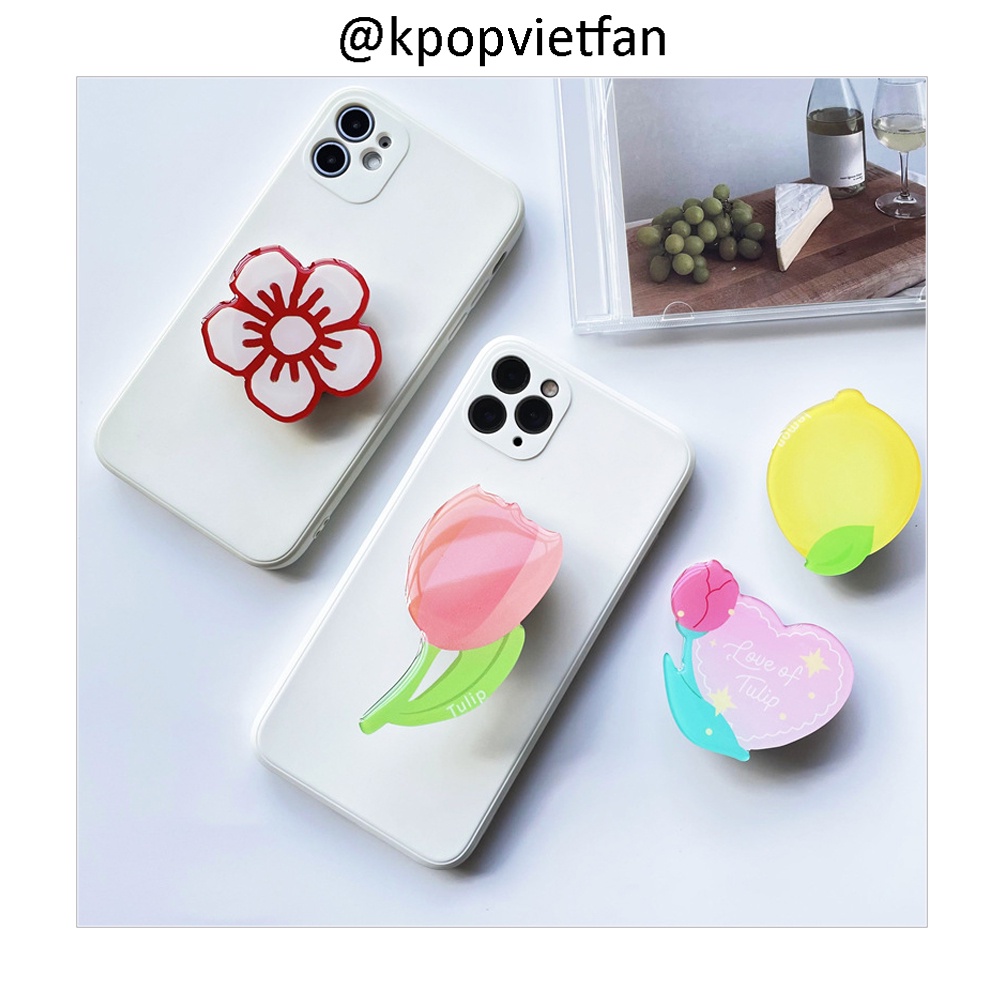 Giá đỡ dán ốp điện thoại popsocket mika acrylic M7071102103 hoạ tiết hoa quả mùa hè mát mẻ