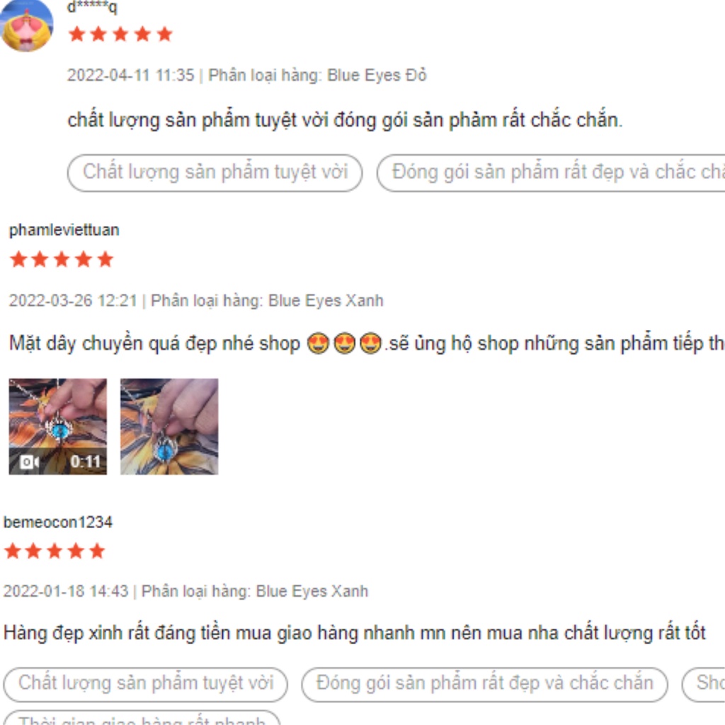 Vòng cổ nam dây chuyền nam nữ màu bạc unisex Loki Accessories Blue Eyes Phụ kiện Titan không gỉ - Blue Eyes