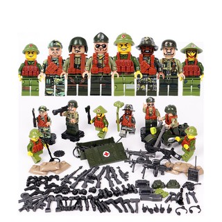 Combo 8 bộ lắp ráp lego chiến tranh Việt Nam