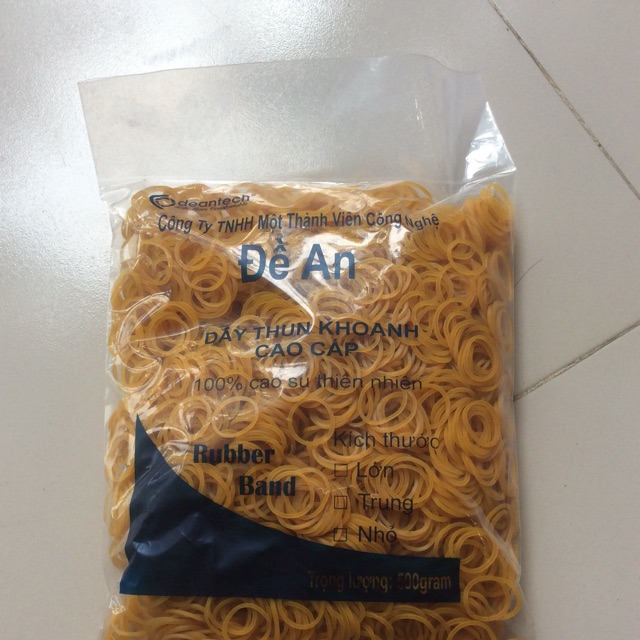 Dây thun cao cấp vòng lớn, trung , nhỏ 500g/ bịch