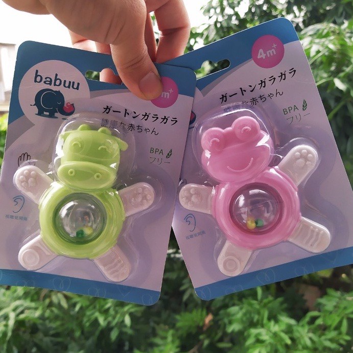 Bộ đồ chơi xúc xắc gặm nướu phát triển kỹ năng cơ bản cho bé thương hiệu Babuu baby Nhật bản