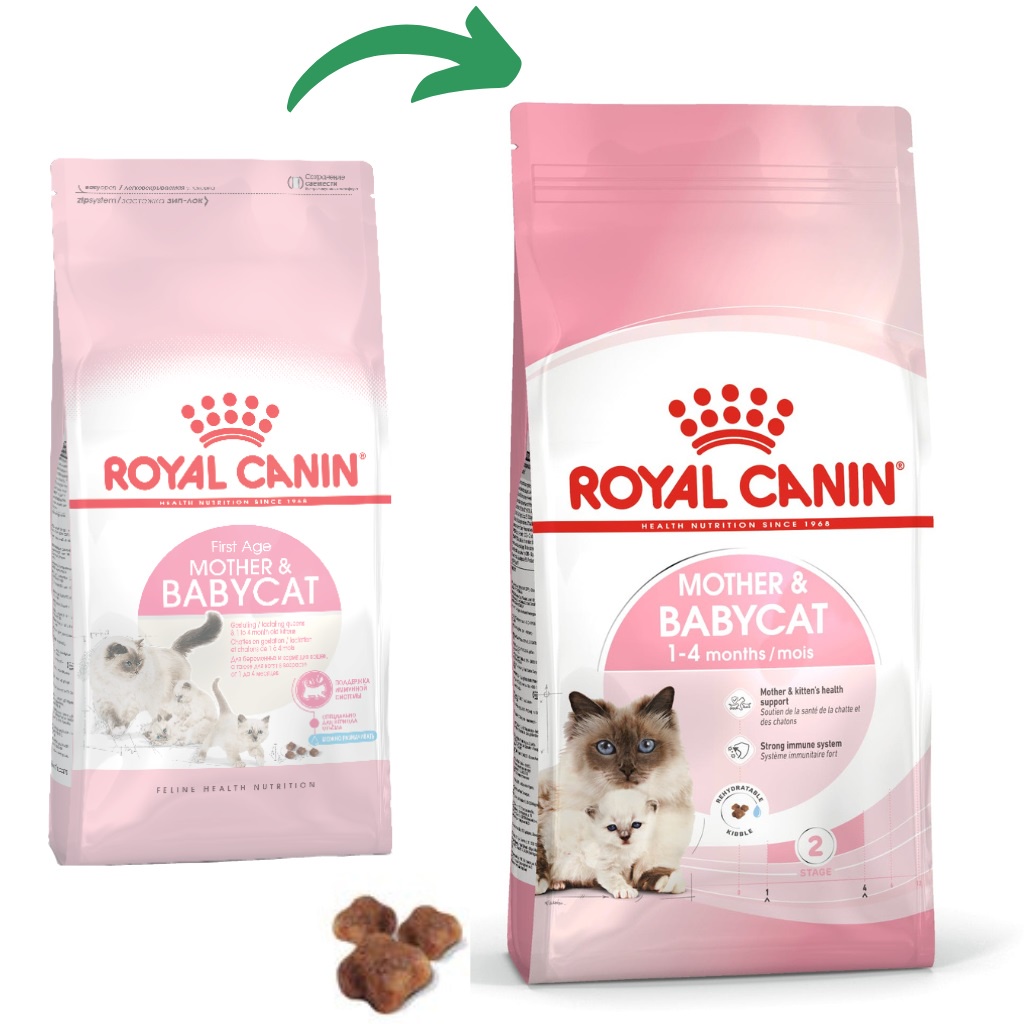 Thức ăn hạt Royal Canin Mother Baby Cat cho mèo mẹ và con / Pate lon 195g